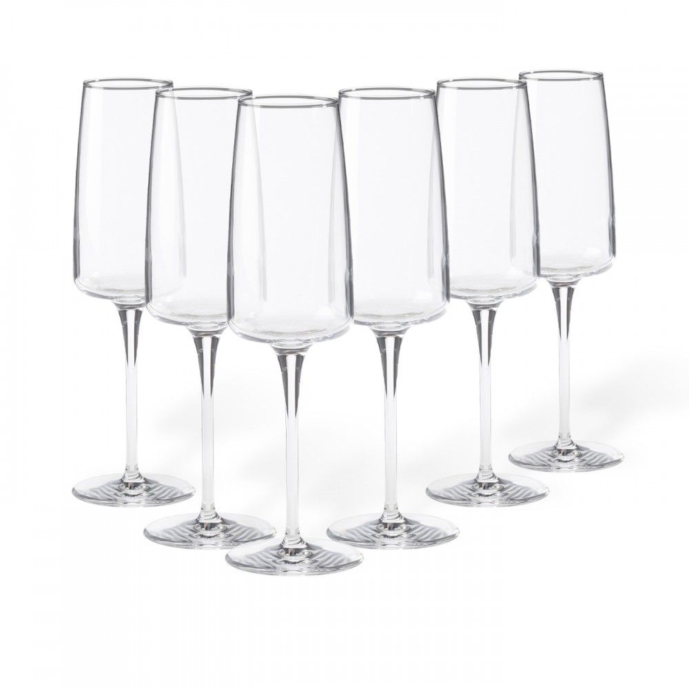 SET 6 FLUTES 9 OZ. VINE