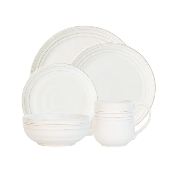 Bilbao 5pc Place Setting - Whitewash