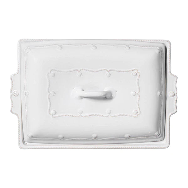 Berry & Thread 13" Rectangular Baker with Lid - Whitewash