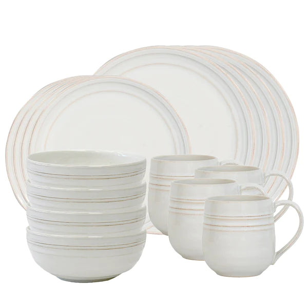 Bilbao 16pc Place Setting - Whitewash