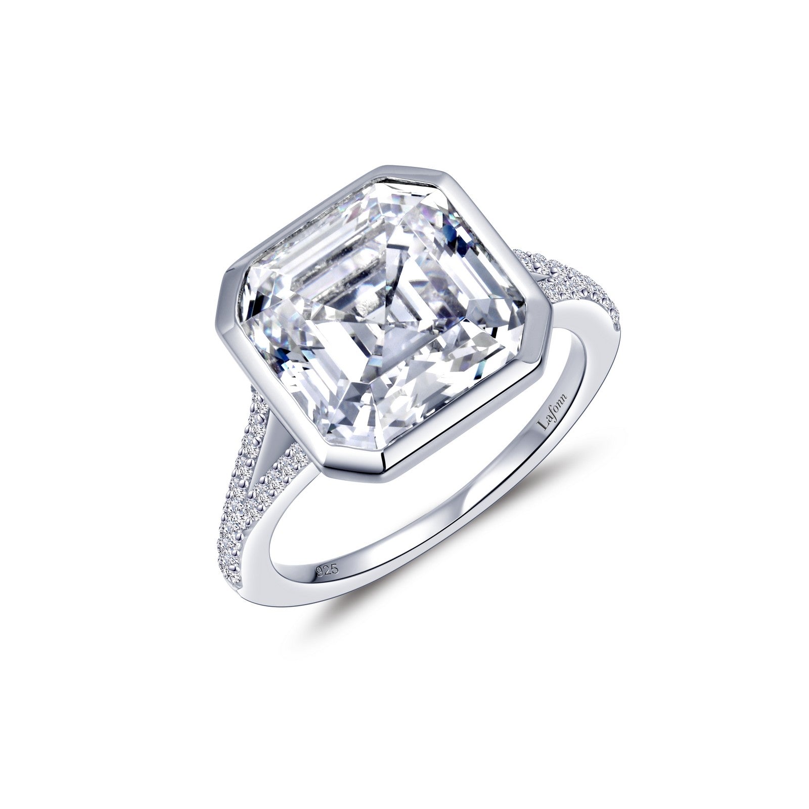 Asscher cut engagement ring