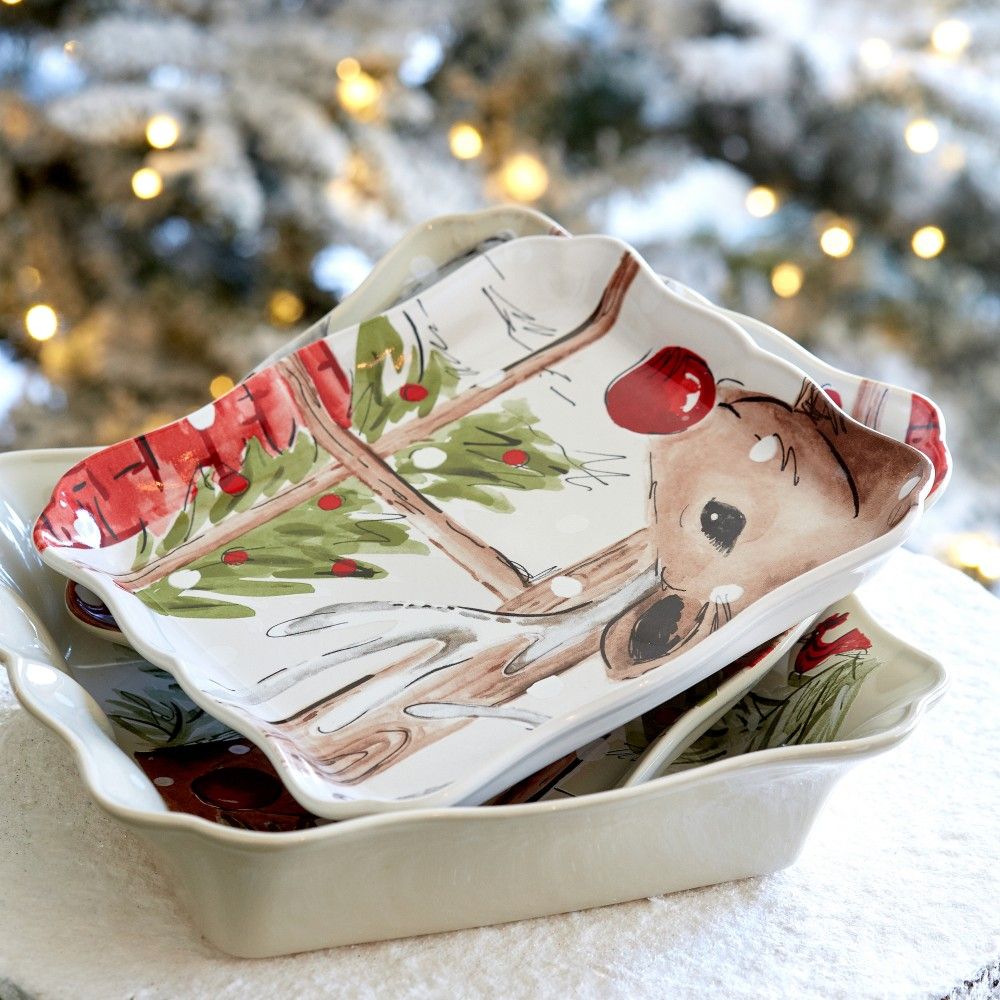 Deer Friends Sq. Tray