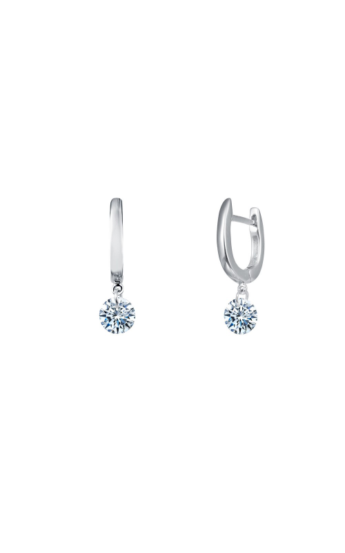2 CTW Frameless Drop Solitaire Earrings