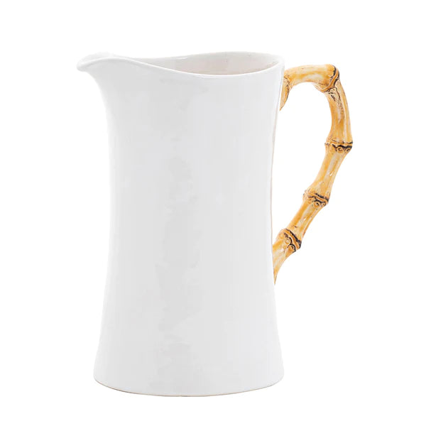 Bamboo Ceramic Large Pitcher - Natural