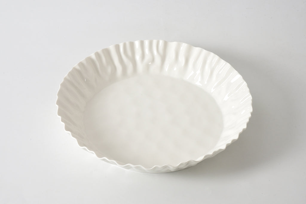 White Round Deep Server by Pampa Bay