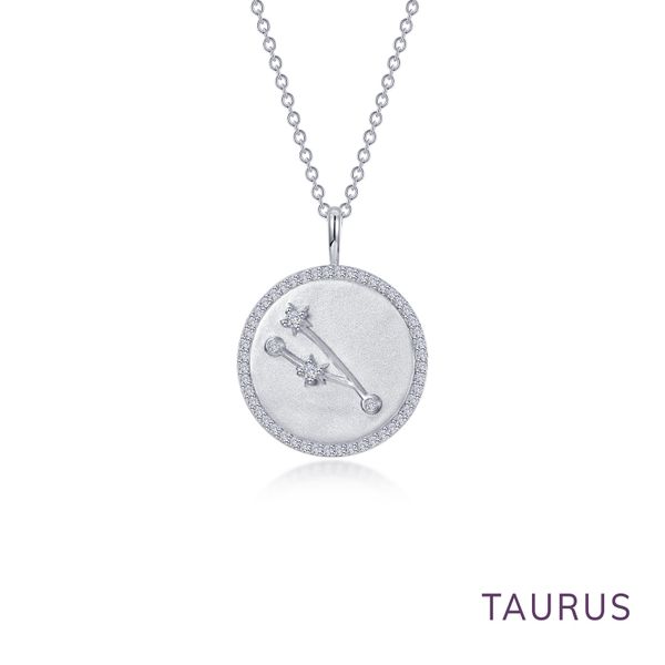 Zodiac Constellation Coin Necklace, Taurus