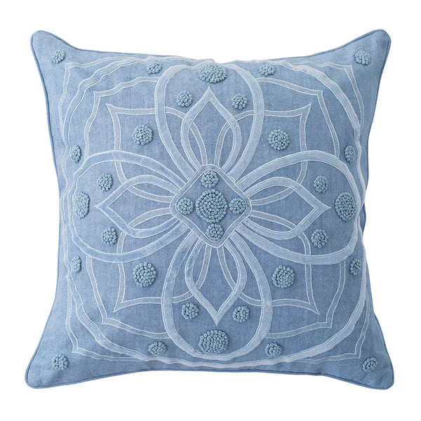 Berry & Thread 22" Pillow - Chambray