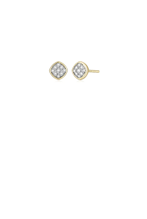 Cluster Diamond Stud Earrings