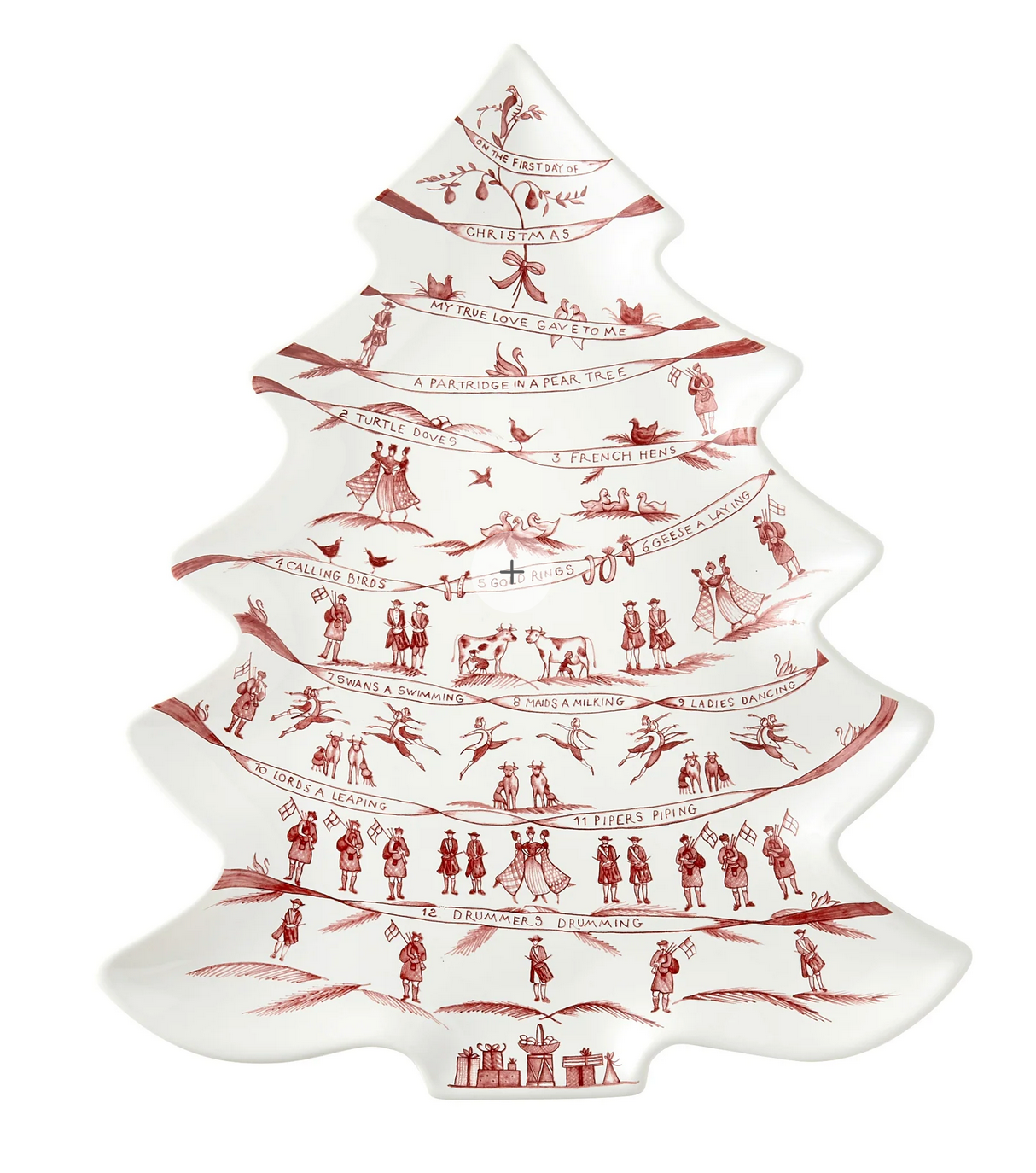 Country Estate Winter Frolic Tree Platter