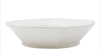 Lastra White Large Stacking Serving Bowl