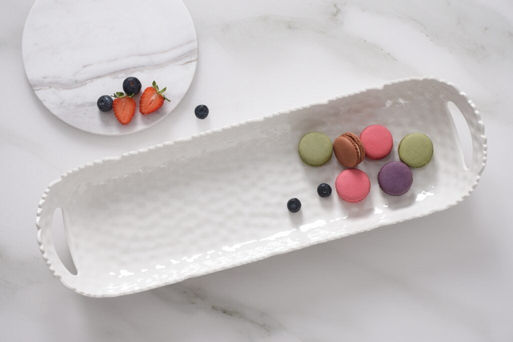 Waves-Long Tray with Handles