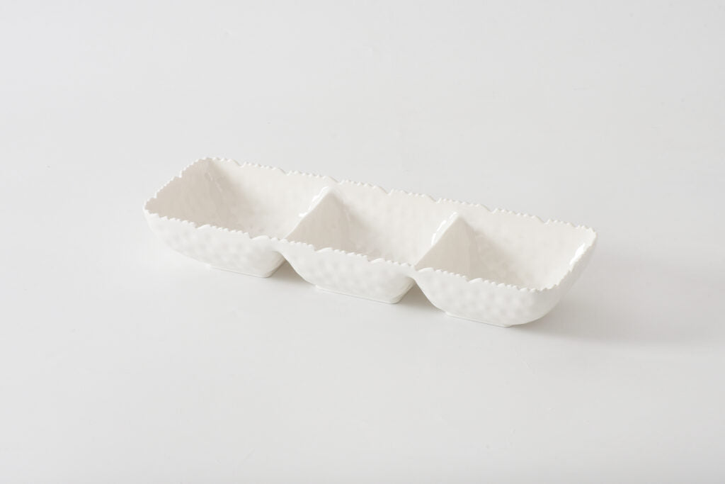Waves-3 Section Serving Piece