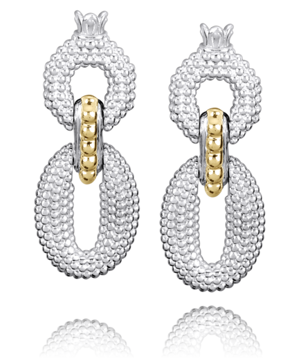 Vahan Moire Beaded Dangle Earrings