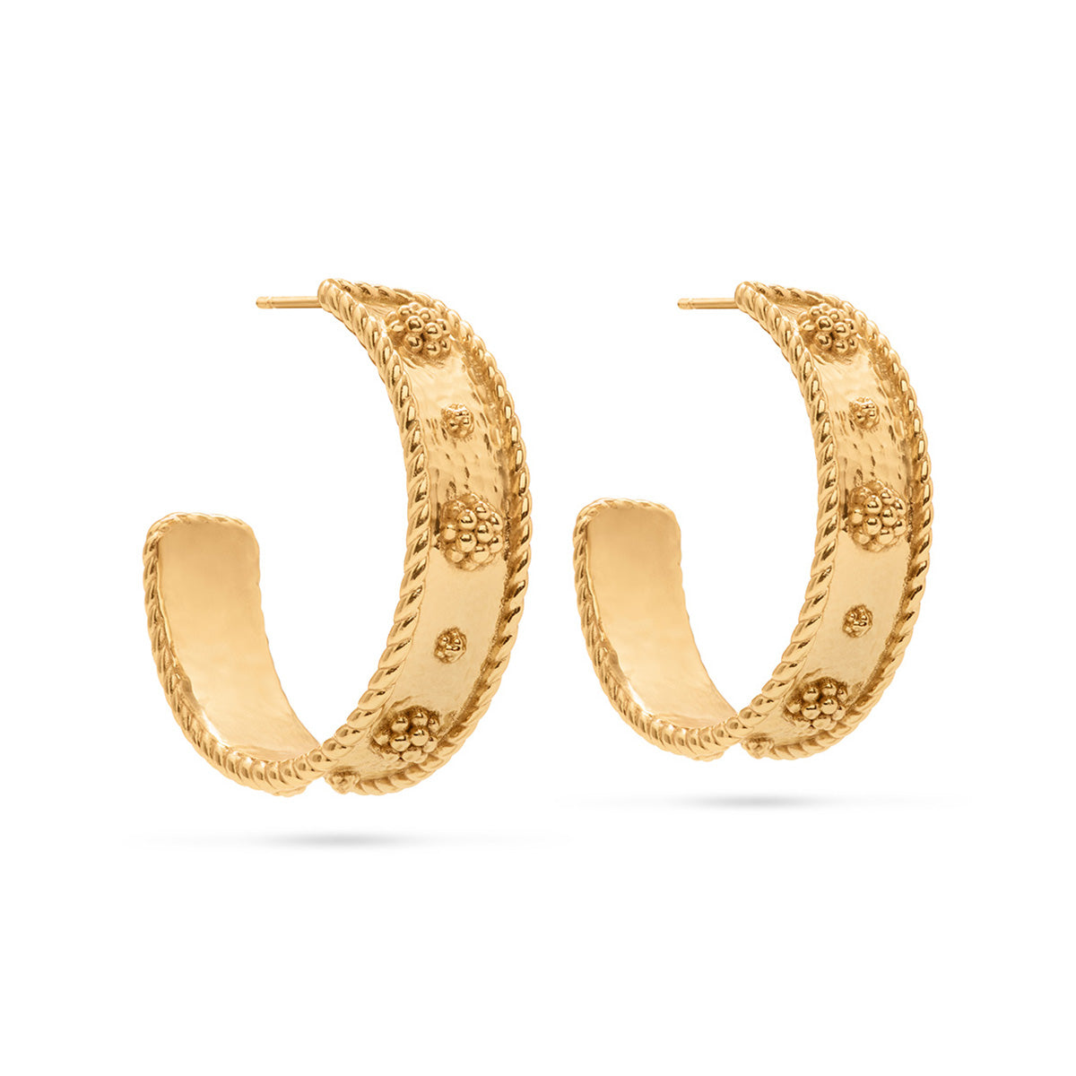 Berry Hoop Earrings - Gold