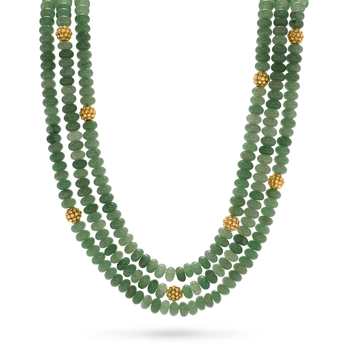 Berry & Bead Triple Strand Necklace - Meadow Jade