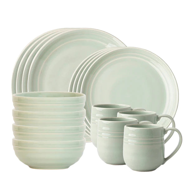 Bilbao 16pc Place Setting - Sage