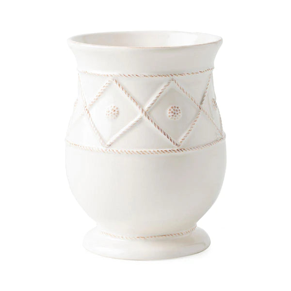 Berry & Thread Utensil Crock - Whitewash