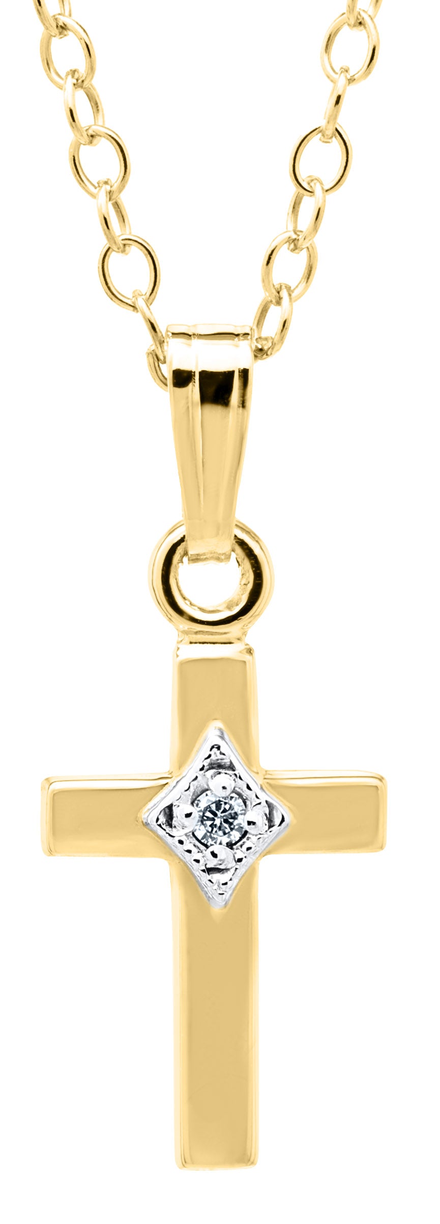 Kiddie Kraft 14kt Gold Filled Diamond Cross