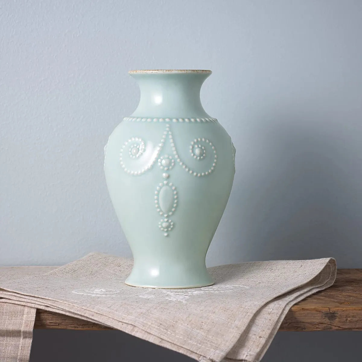 French Perle Ice Blue 8" Bouquet Vase