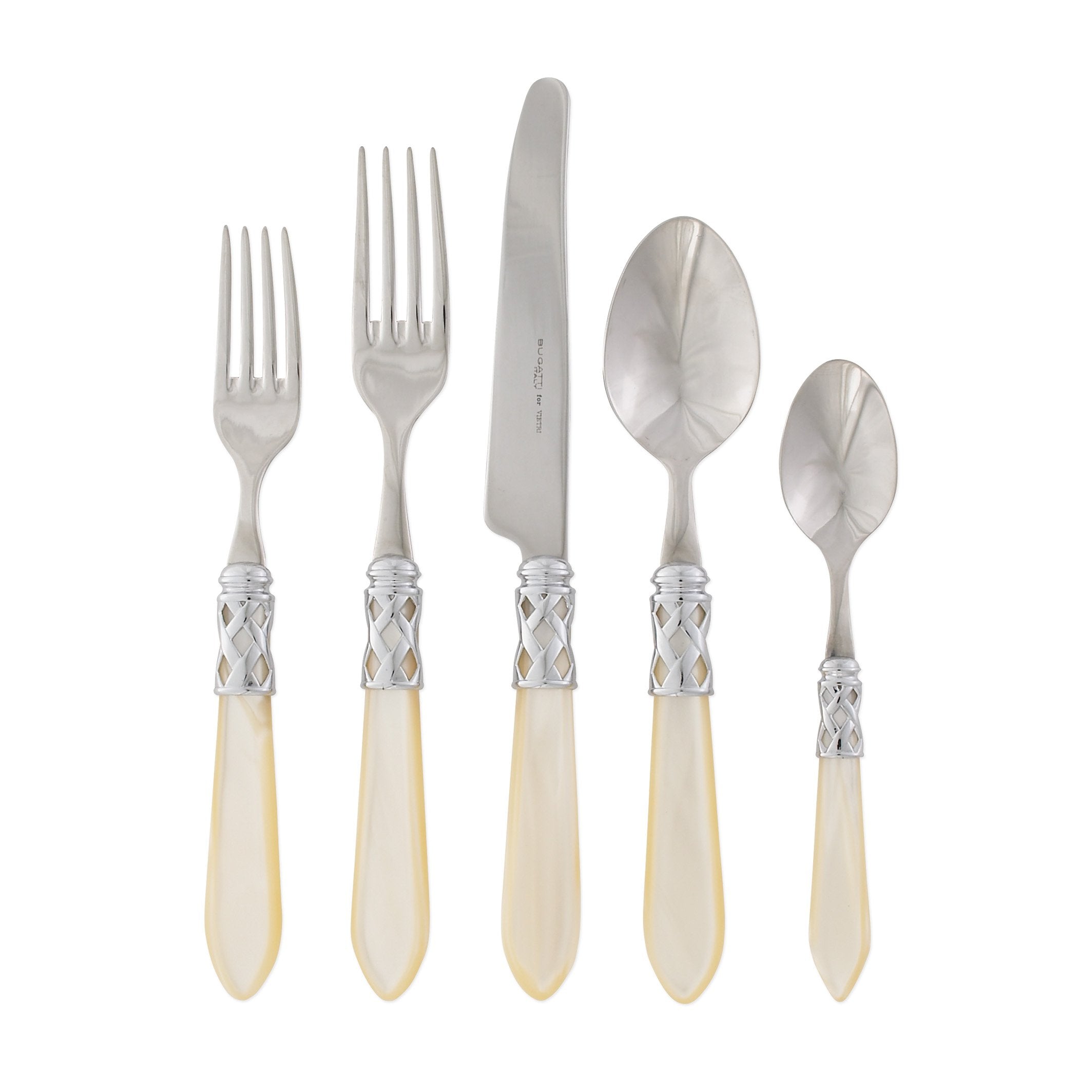 Aladdin Brilliant Ivory Five-Piece Place Setting