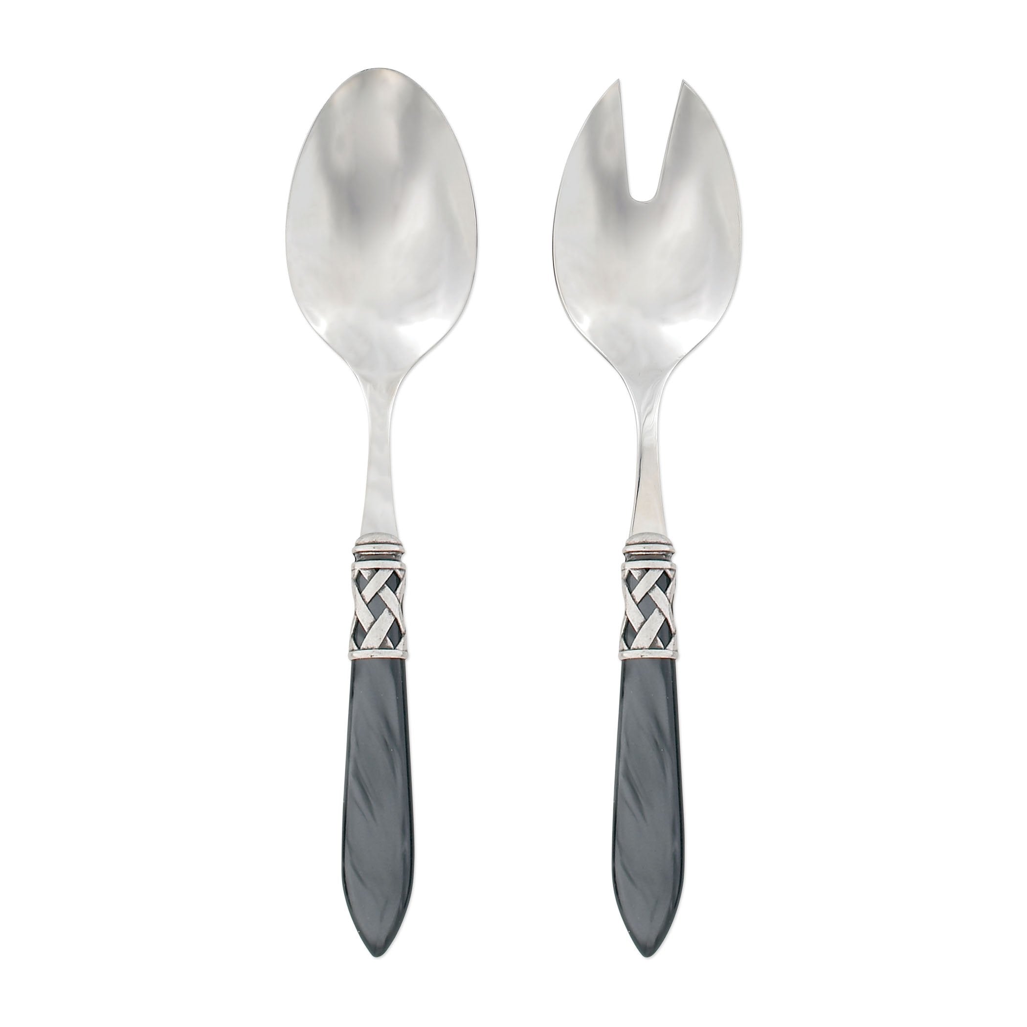 Aladdin Antique Charcoal Salad Server Set