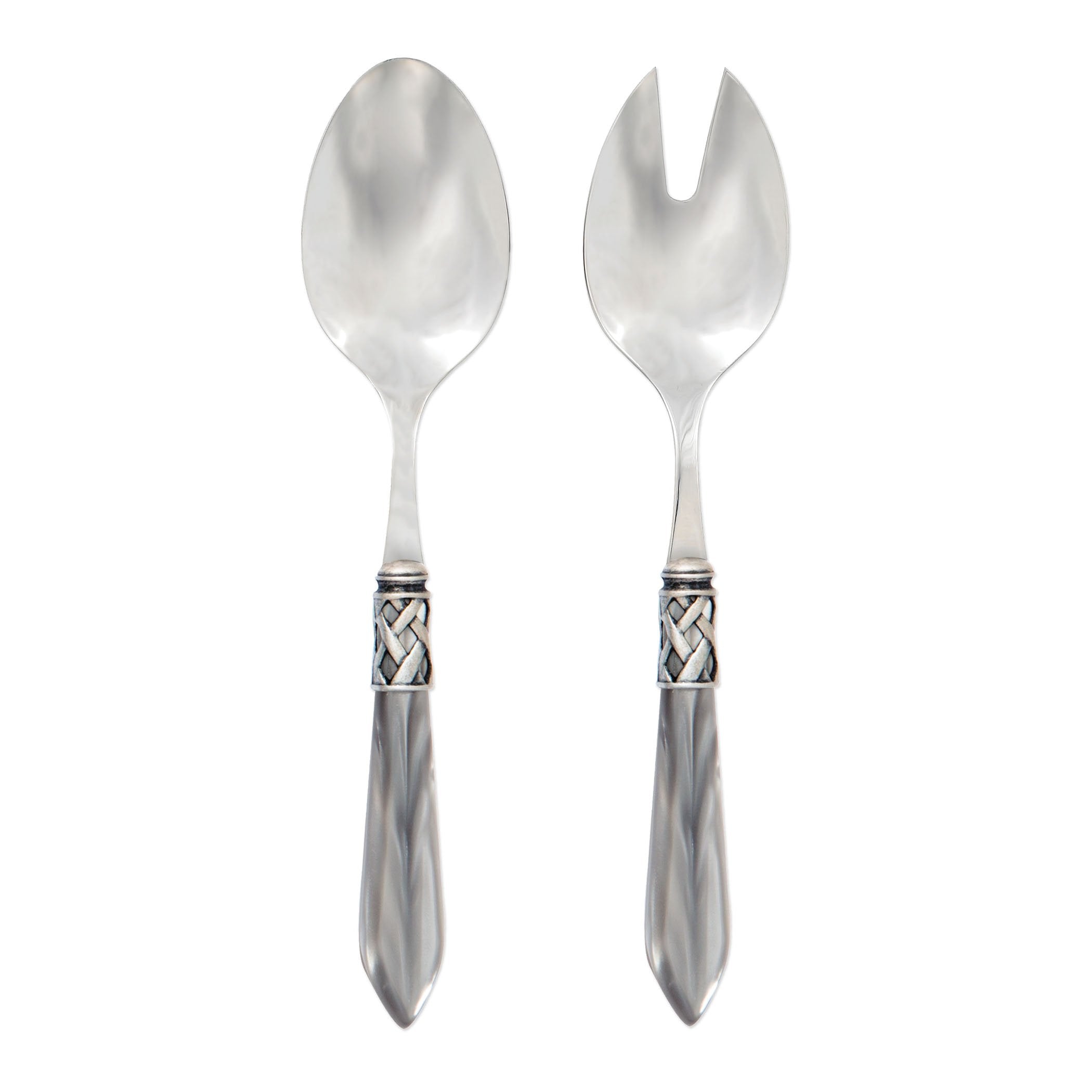 Aladdin Antique Light Gray Salad Server Set