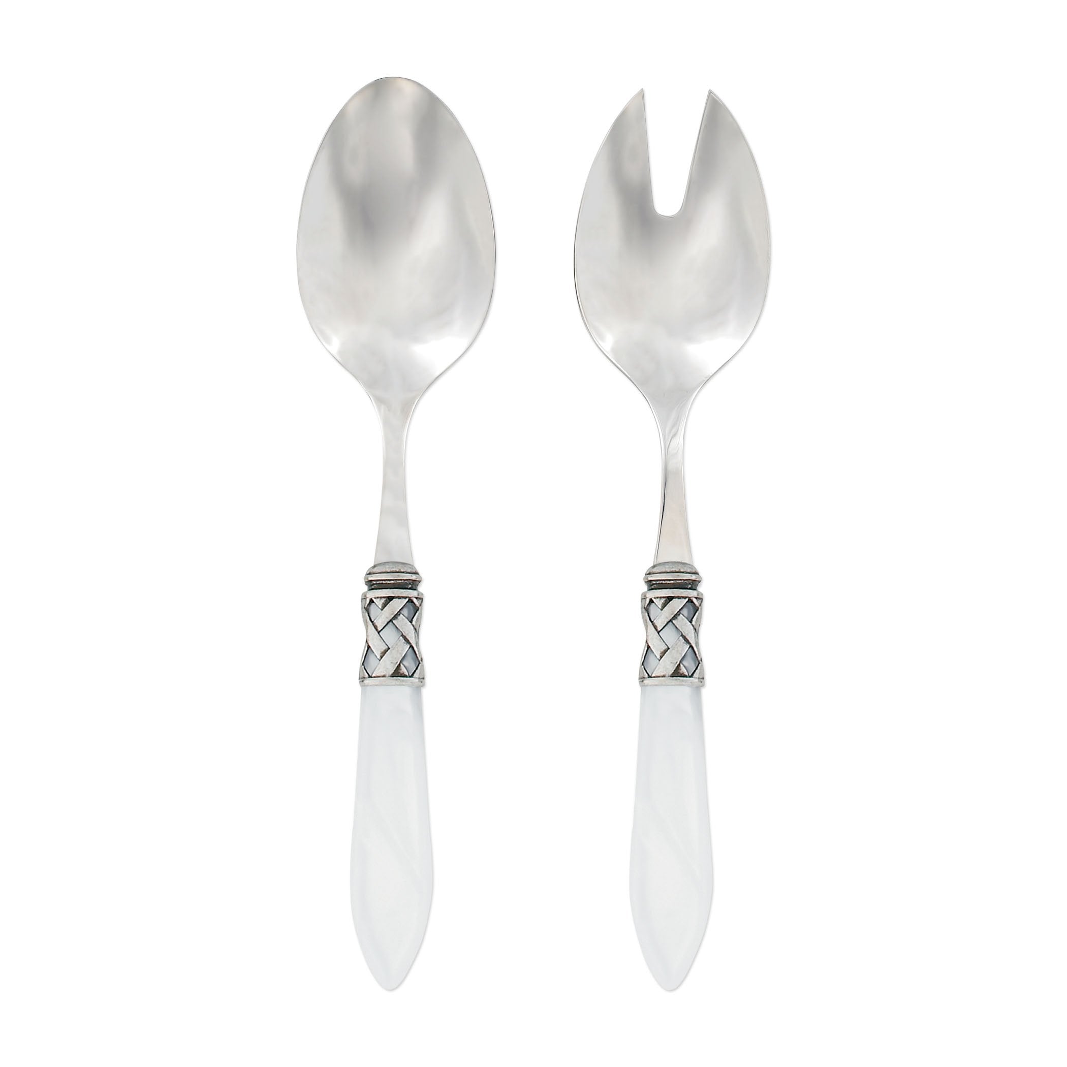 Aladdin Antique White Salad Server Set