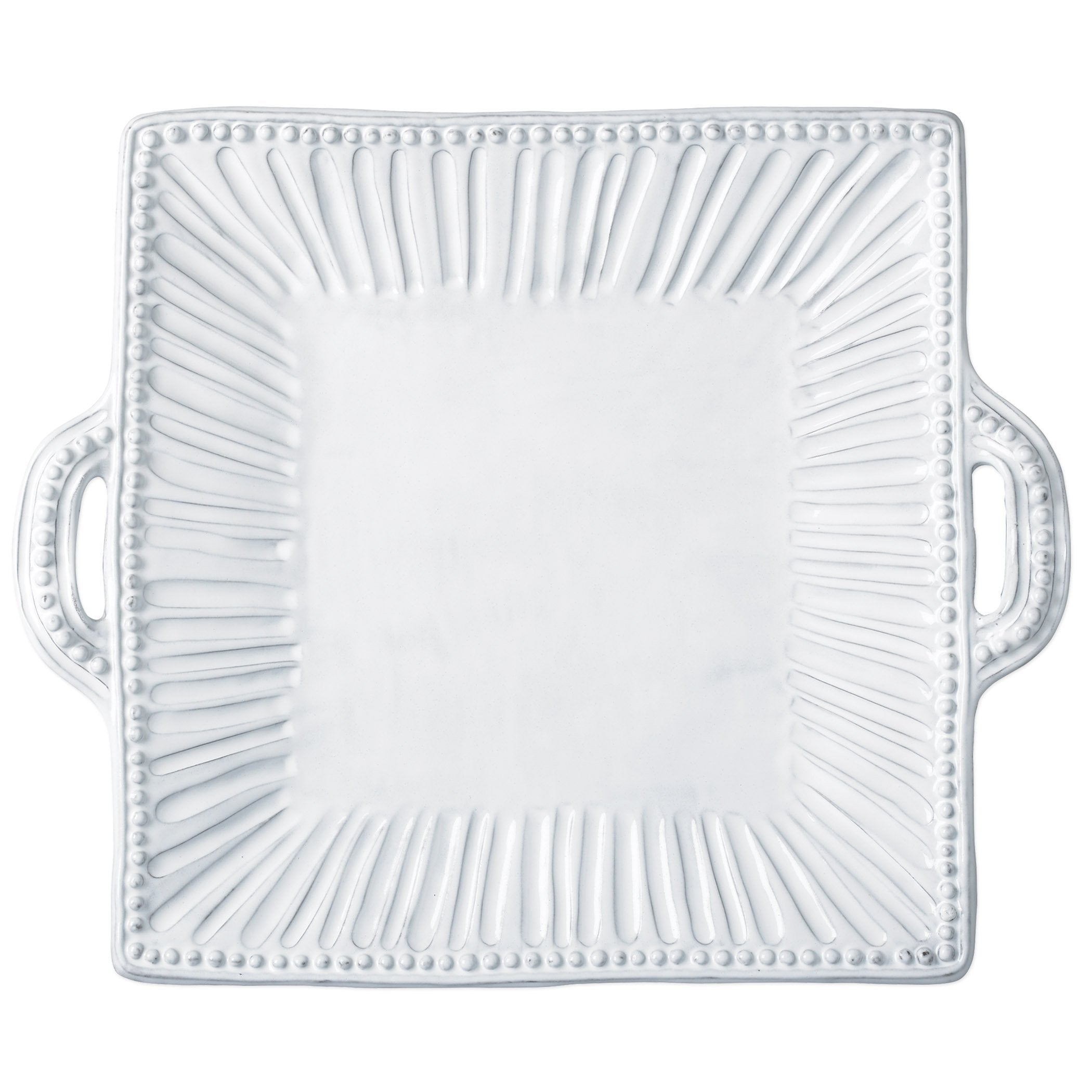 Incanto Stripe Handled Square Platter