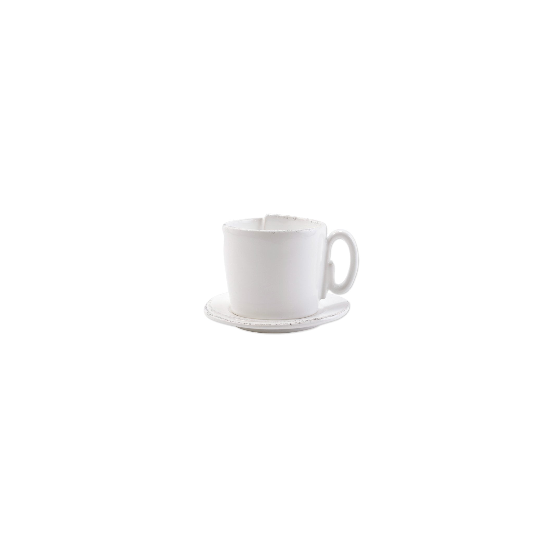 Lastra White Cup and Saucer