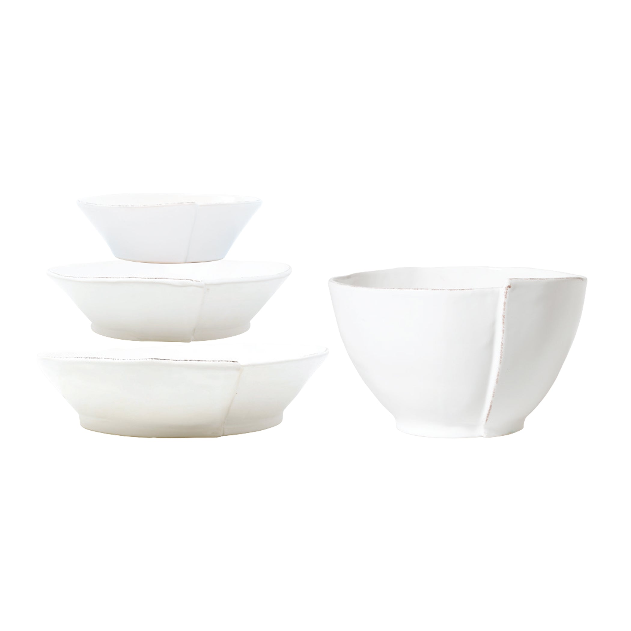 Lastra White 4-Piece Serving Bowls Set