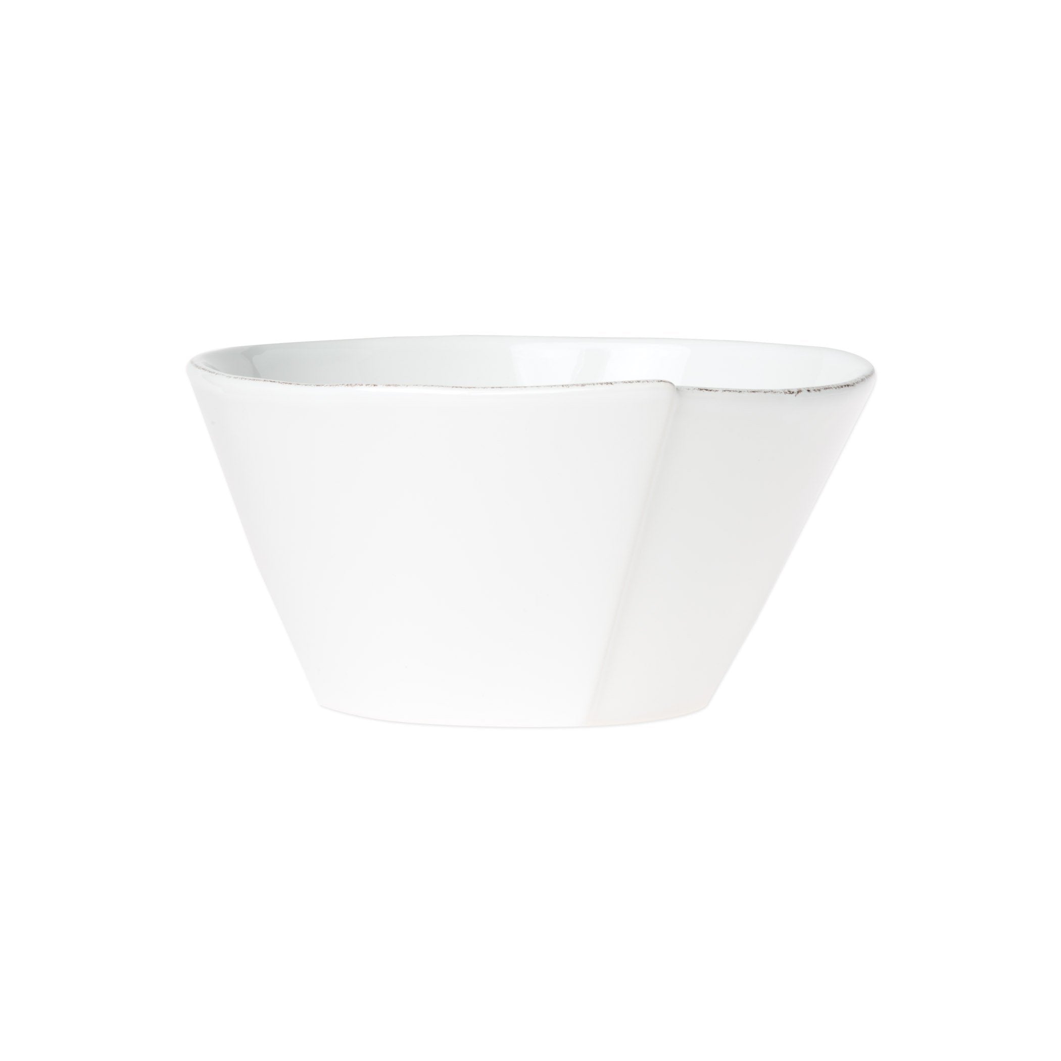 Lastra White Medium Stacking Serving Bowl