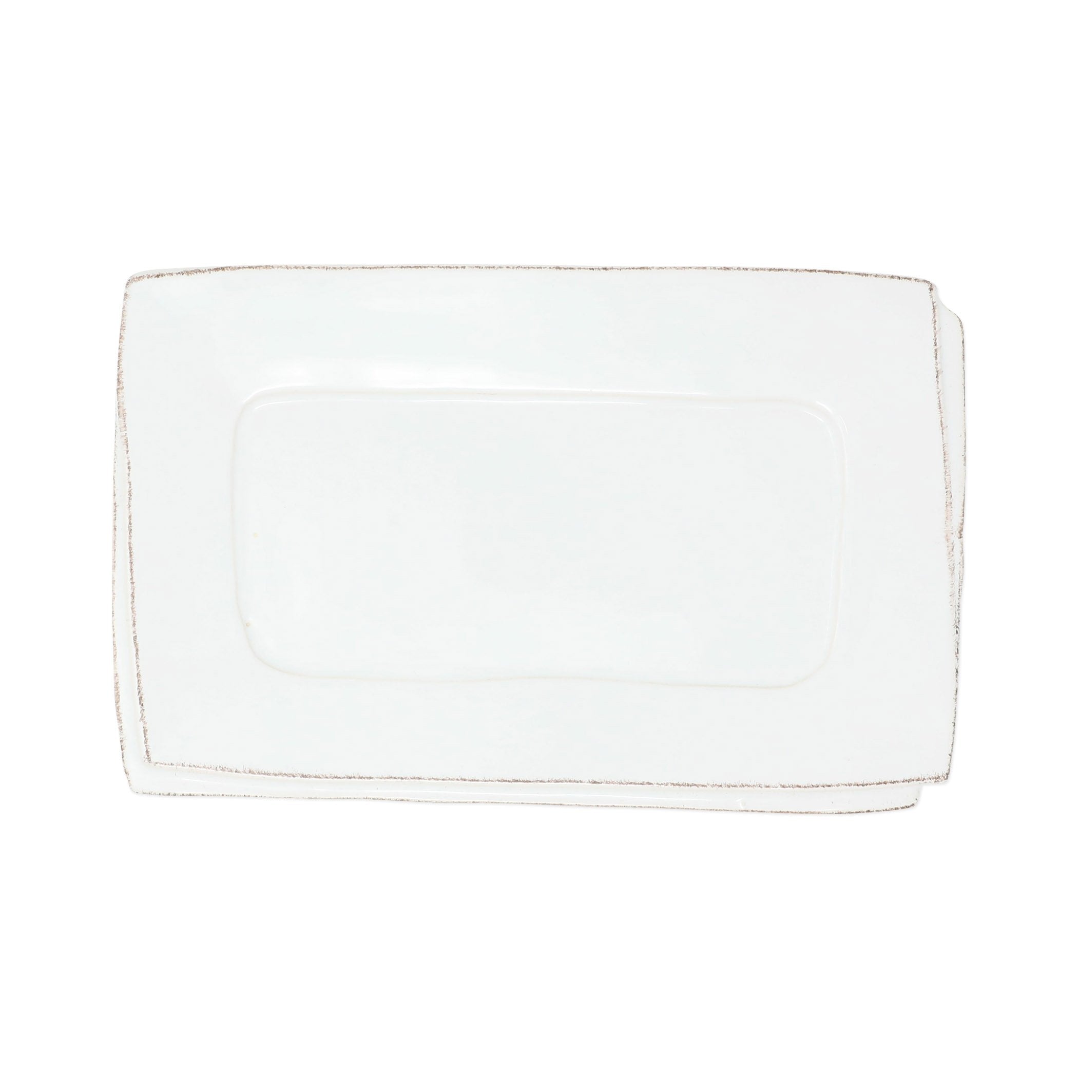 Lastra White Small Rectangular Tray