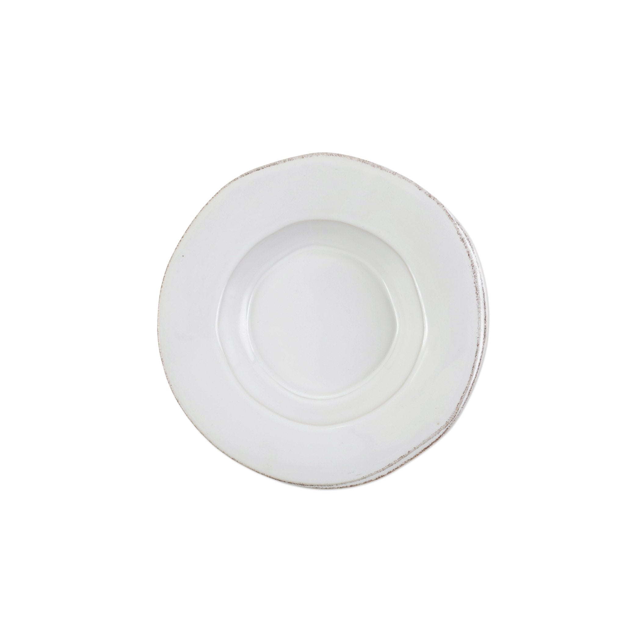 Lastra White Rimmed Pasta Bowl