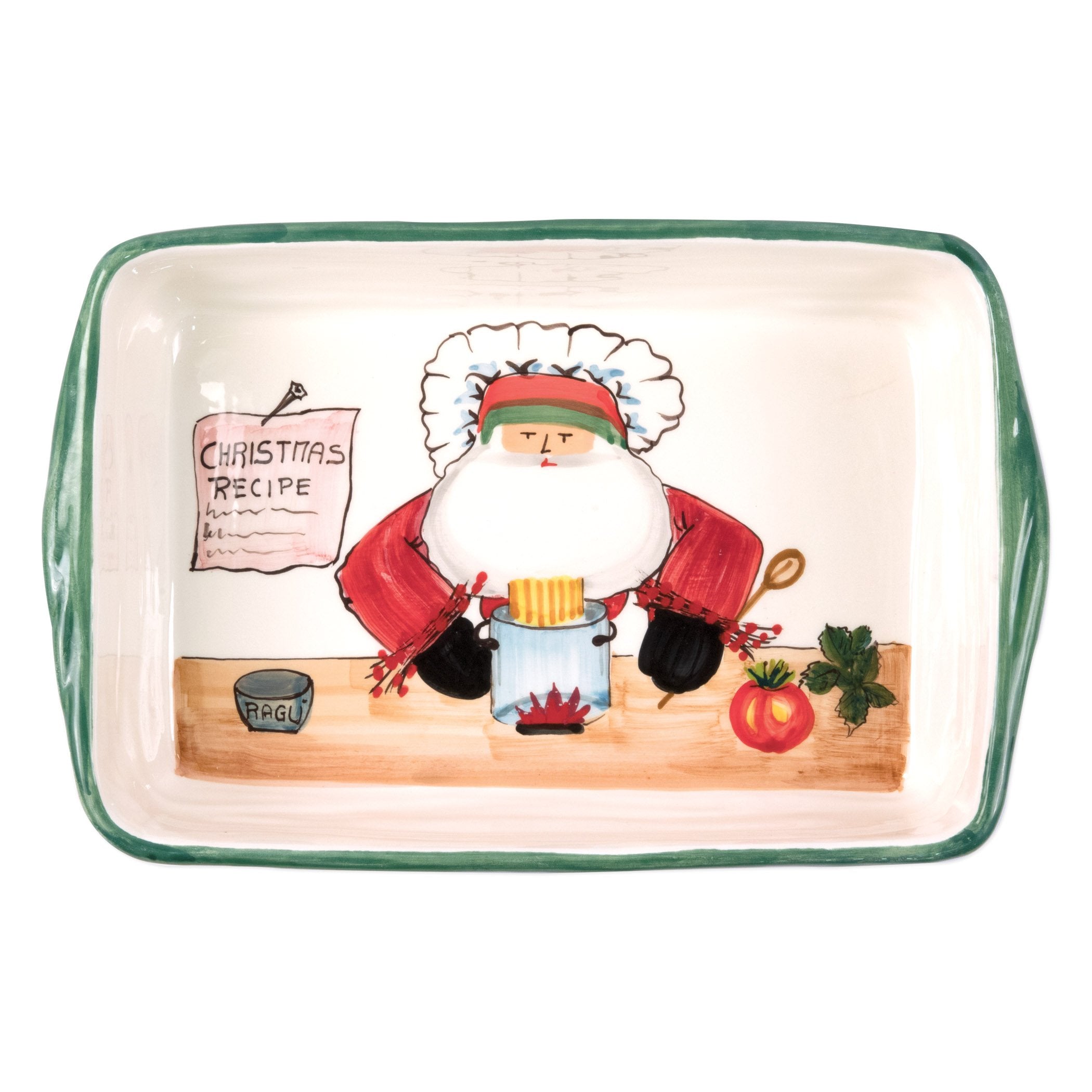 Old St. Nick Rectangular Baker w/ Chef