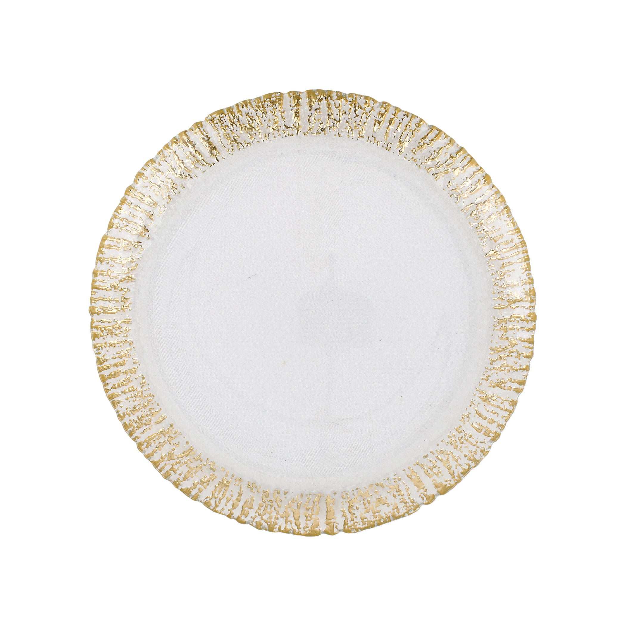 Rufolo Glass Gold Dinner Plate