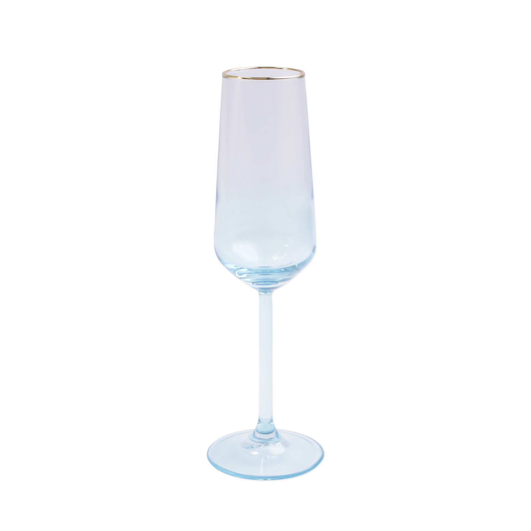 Rainbow Turquoise Champagne Flute