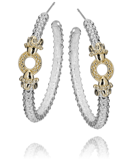 Vahan Hoop Earrings with Gold Circle