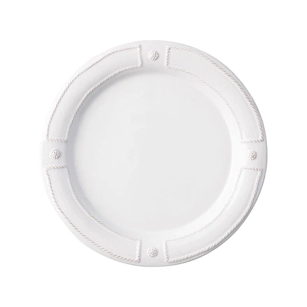 Berry & Thread French Panel Dessert/Salad Plate - Whitewash