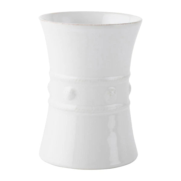 Berry & Thread Utensil Crock/Wine Cooler - Whitewash