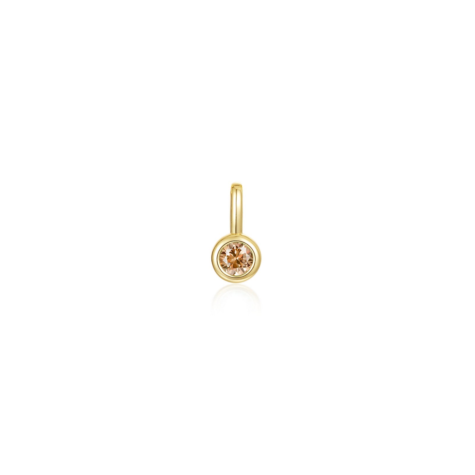 November Bezel Birthstone Charm Pendant