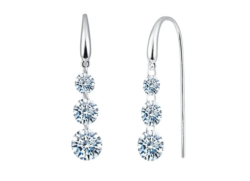 2.4 CTW Frameless Dangle Earrings