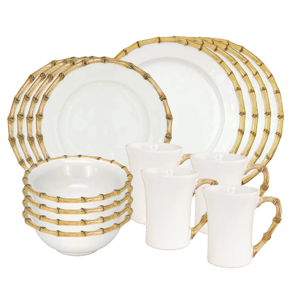 Bamboo 16pc Place Setting - Natural