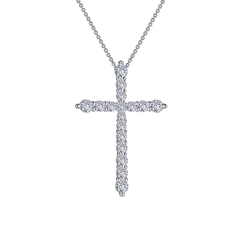 1.06 CTW Cross Pendant Necklace