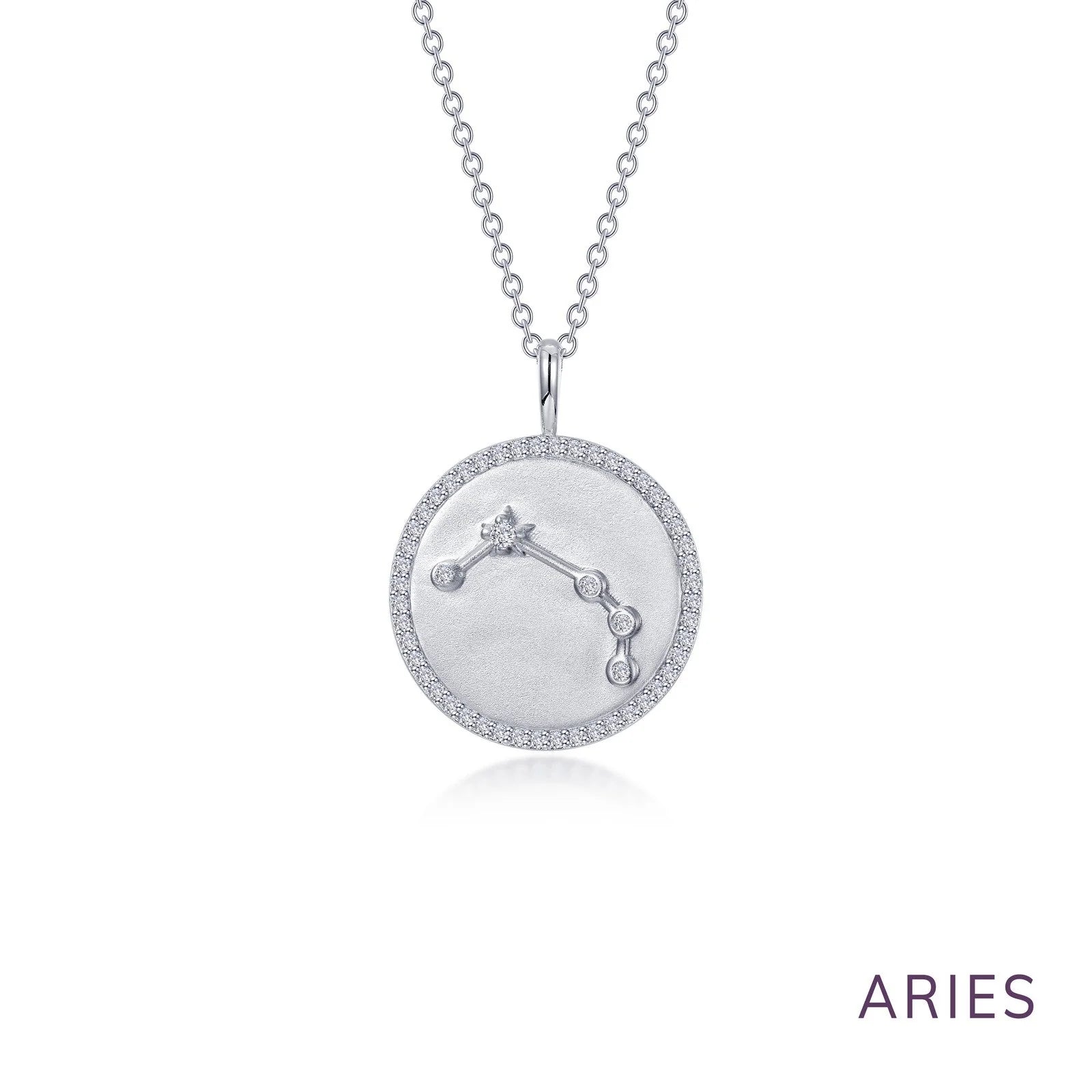 Zodiac Constellation Coin Necklace, Aries