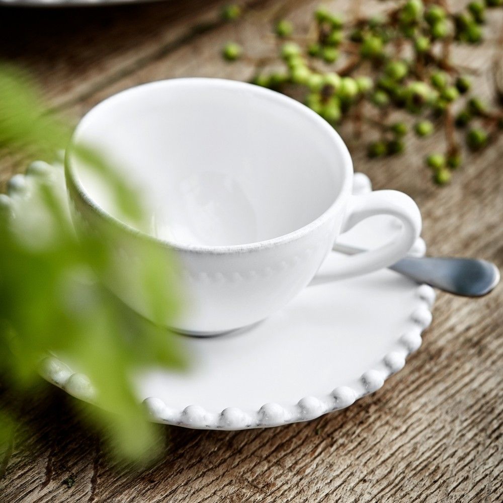 Pearl Coffee Cup and Saucer