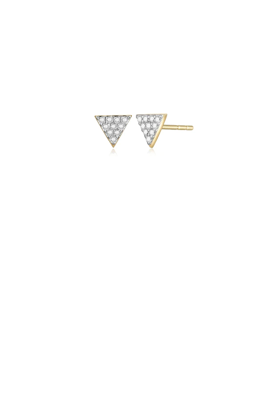 Triangle Cluster Diamond Stud Earrings