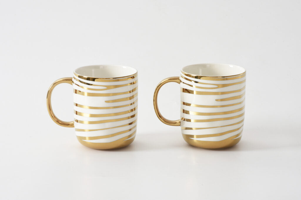 Get Gifty . Sets . Enjoy!-Set of 2 Striped Mugs