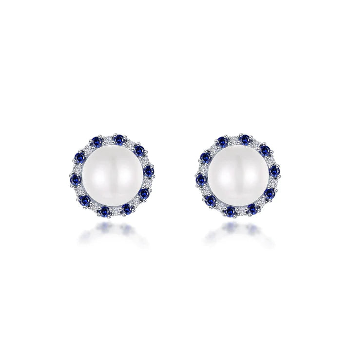 Cultured Freshwater Pearl Halo Earrings