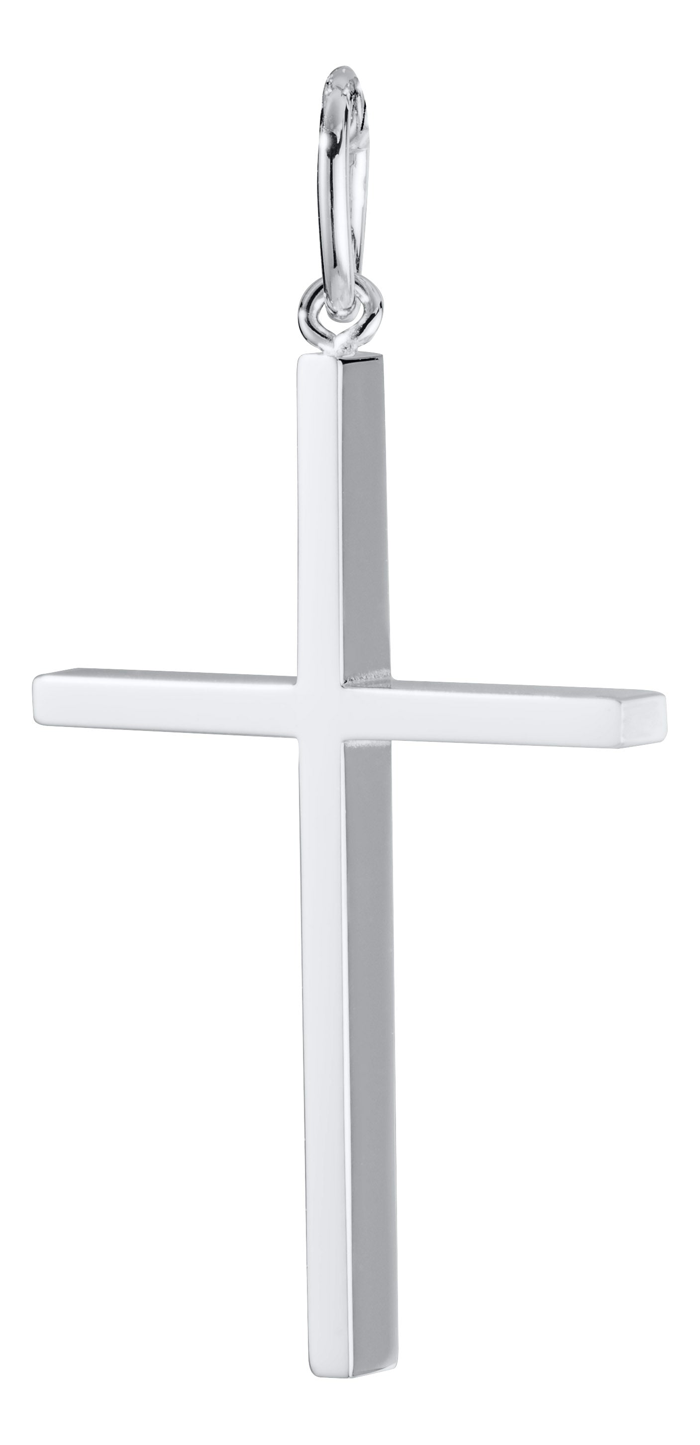 ADULT Sterling Silver POLISHED CROSS