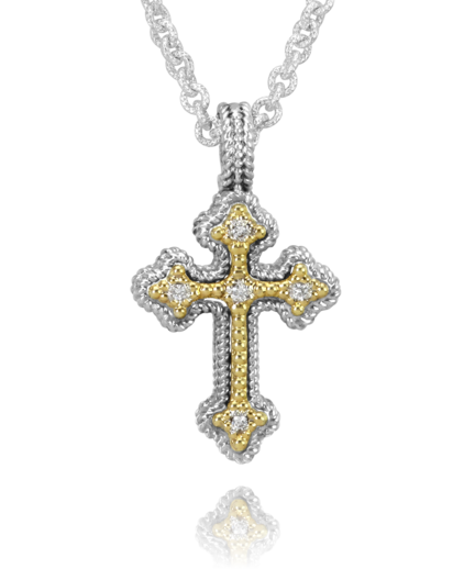Vahan Cross Pendant with Diamonds